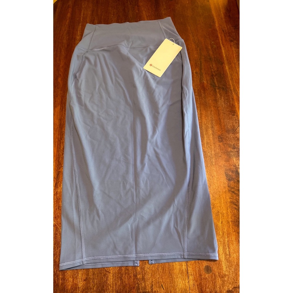 Lululemon Nulu Slim-Fit HR Skirt 6 Oasis Blue High Rise Midi LW8AH0S OASB NEW